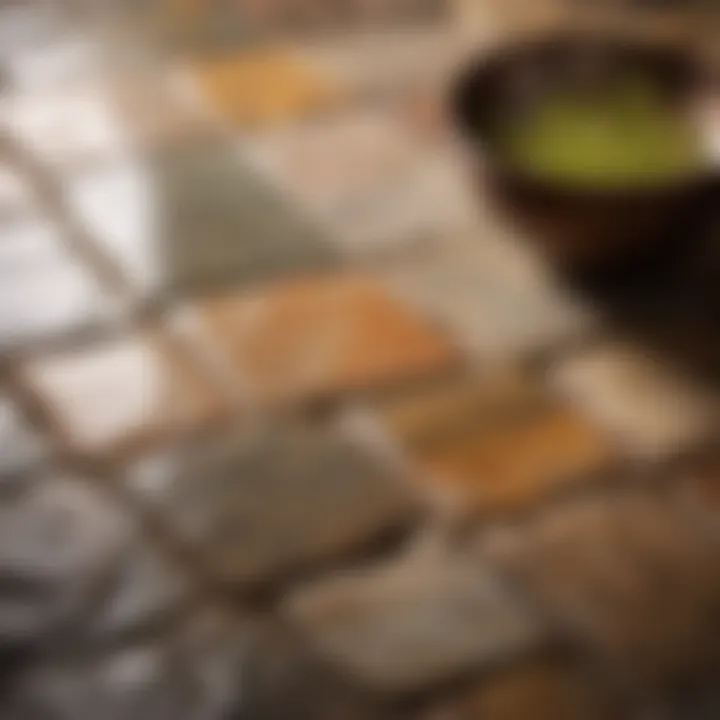 Natural stone finish on 12x12 bathroom floor tiles for a rustic touch