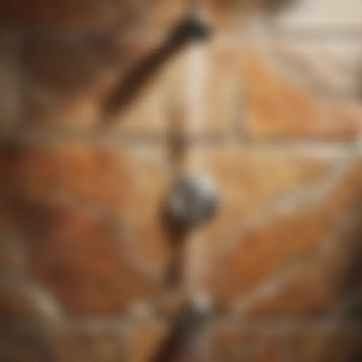 Rustic natural stone shower tile