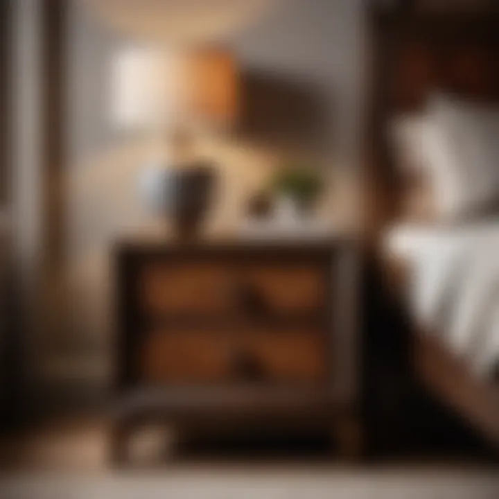 Subtle Elegance: Warm-Toned Rustic Nightstand Rustic Nightstand with Warm Tone Finish