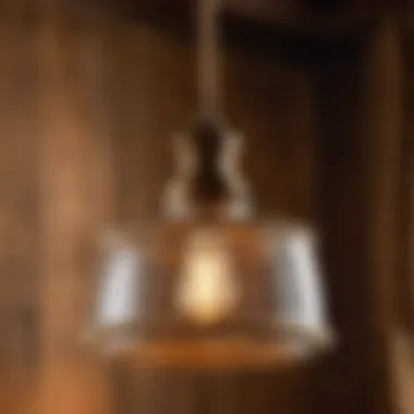 Rustic Rope and Glass Pendant Light for Maritime Bath Design