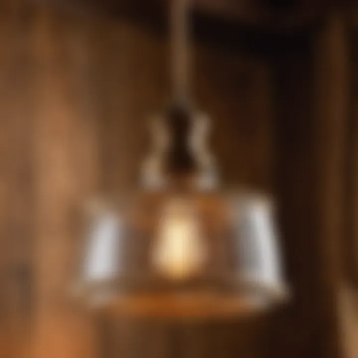 Rustic Rope and Glass Pendant Light for Maritime Bath Design