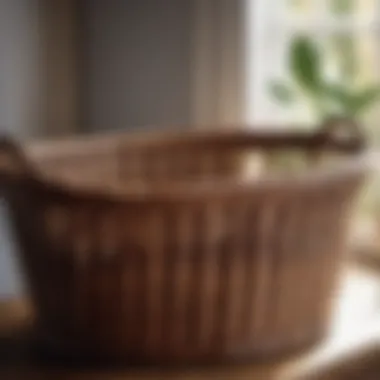 Rustic Charm in Round Wicker Basket Rustic Round Wicker Basket
