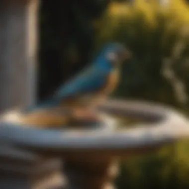 Rustic Stone Saucer Bird Bath