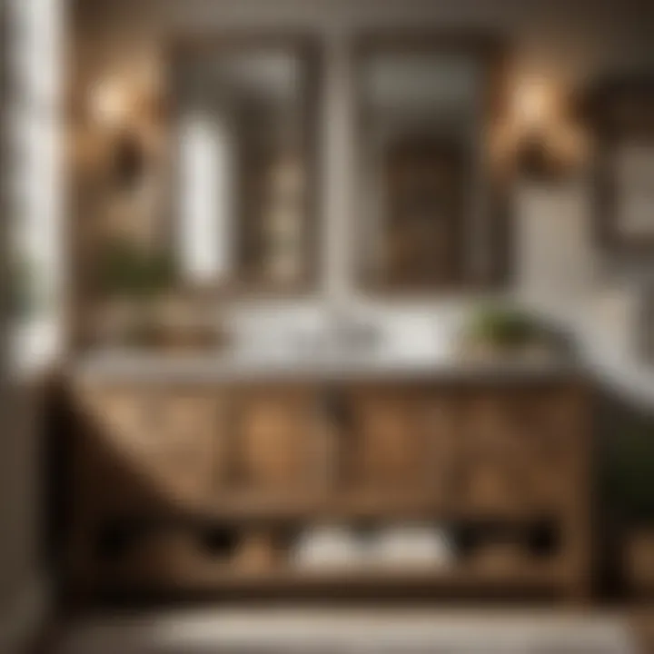 Chic Rustic Vanity with Farmhouse Charm Rustic Wood 72-inch Bathroom Vanity with Farmhouse Sink
