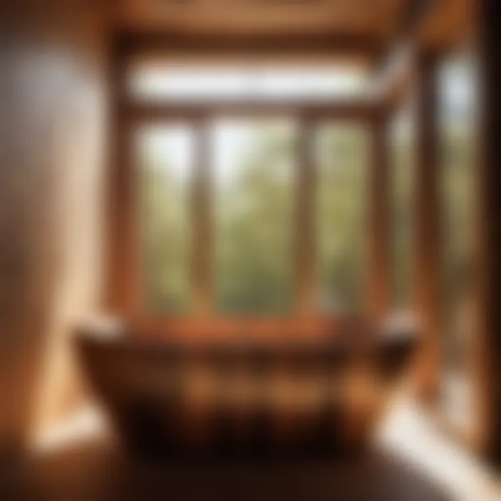 Charming Wooden Bathtub Enclosure for a Natural Vibe Rustic Wooden Bathtub Enclosure