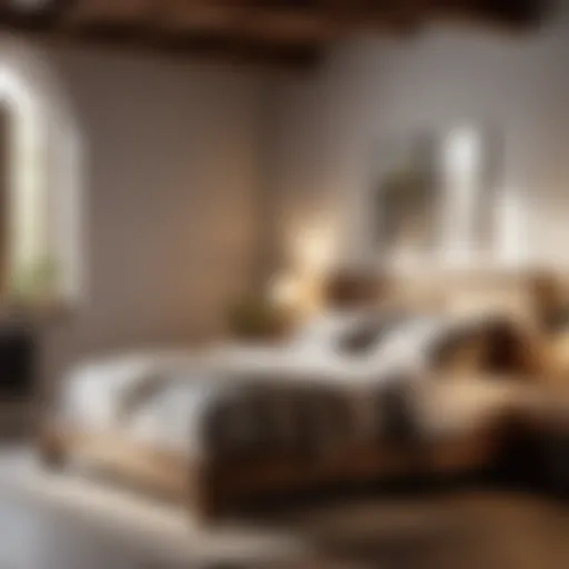 Elegance in Simplicity: Rustic Wooden Bed Frame Rustic Wooden Bed Frame in Bedroom