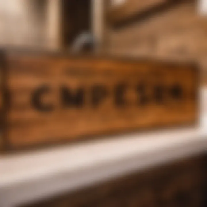 Artisan Crafted Wooden Signage Rustic Wooden Camper Bathroom Sign