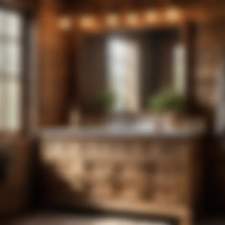 Natural Light and Rustic Wooden Vanity Rustic Wooden Country Cottage Vanity in Natural Light