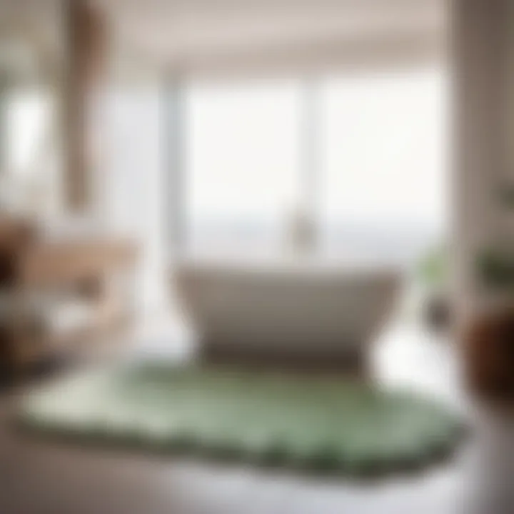 Sage Bath Mat Set in Modern Bathroom Elegance