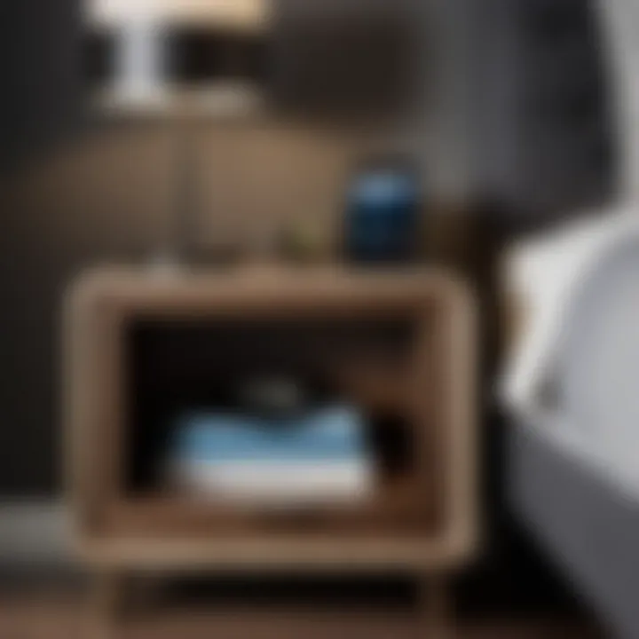 Minimalist Sauder Nightstand with Built-in USB Ports