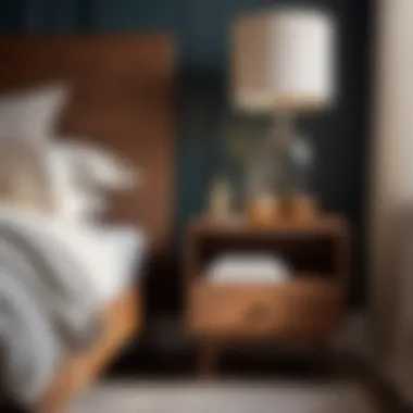 Chic Scandinavian Nightstand in Mid-Century Modern Bedroom Minimalist Scandinavian-Inspired Mid-Century Modern Nightstand