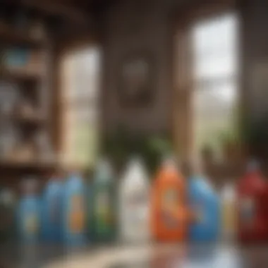 Illustration showcasing various scent-free detergent options