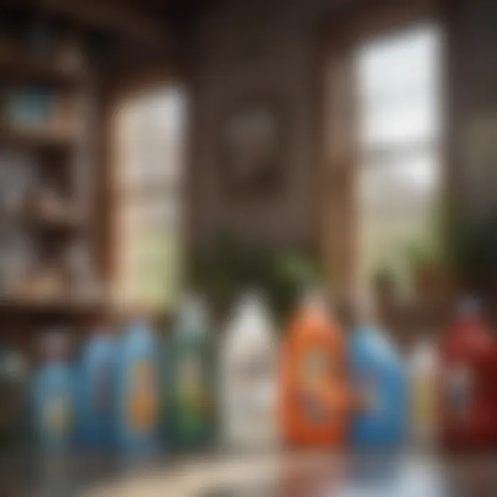 Illustration showcasing various scent-free detergent options