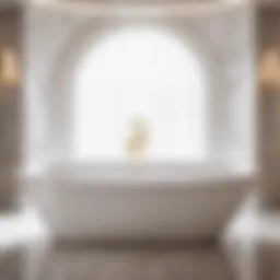 Sculpted Elegance in Marble Bathtub