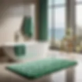 Seafoam Green Bath Mat in Elegant Bathroom Setting