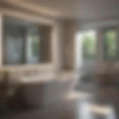 Modern seamless bath surround with integrated lighting