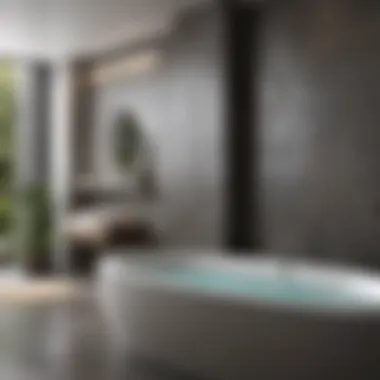 Luxurious seamless bath surround with waterfall feature