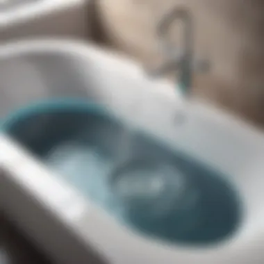 Harmonious Drainage Mechanism Illustration demonstrating the seamless drainage process in a bathtub with trip lever mechanism