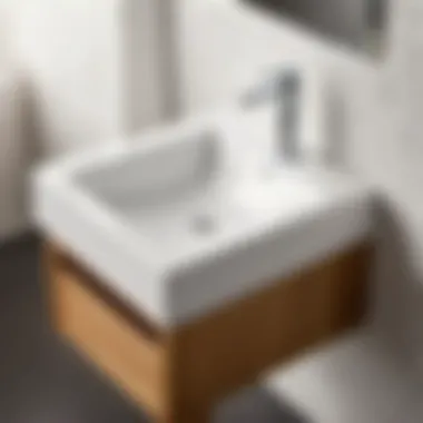 Secure Mounting Process Illustration showing step-by-step process of mounting IKEA wall mount bathroom sink securely