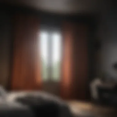 Cozy bedroom with blackout curtains