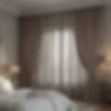 Sheer Curtains Enhancing Bedroom Elegance Elegant bedroom with sheer curtains