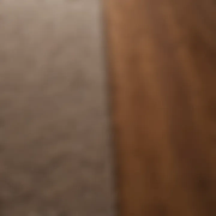 Close-up of hardwood texture with carpet overlay