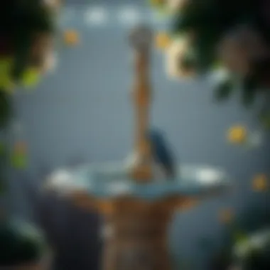 Safety Considerations for Wildlife Bird-friendly paint demonstration on a bird bath