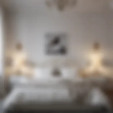 An Elegant White Bedroom Aesthetic Elegant bedroom with white walls and soft decor