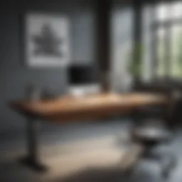 Modern adjustable desk with a sleek design