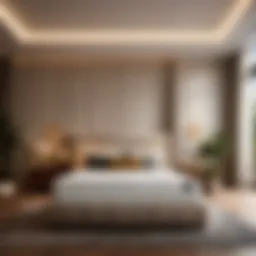 Elegant mattress presentation in a stylish room