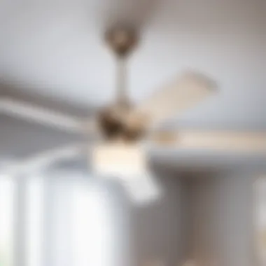 White bedroom ceiling fan creating a serene atmosphere