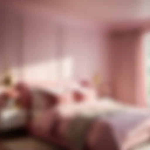 Serene Pink Bedroom Light Illuminating Elegance
