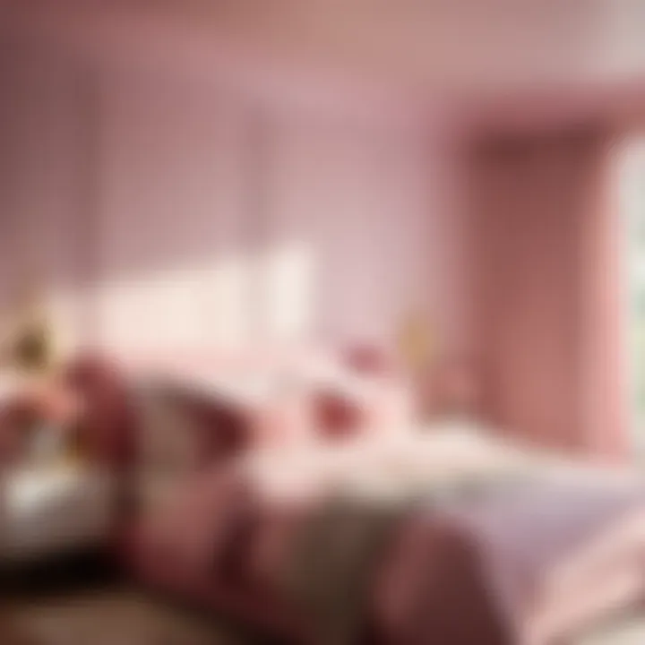 Serene Pink Bedroom Light Illuminating Elegance