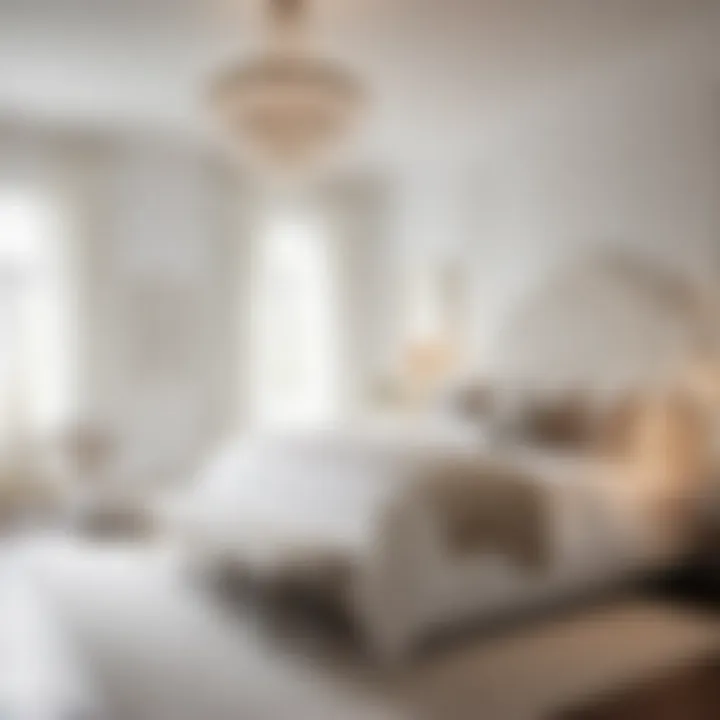 Tranquil White Bedroom Enhanced with Soft Textures Serene White Bedroom with Soft Textures