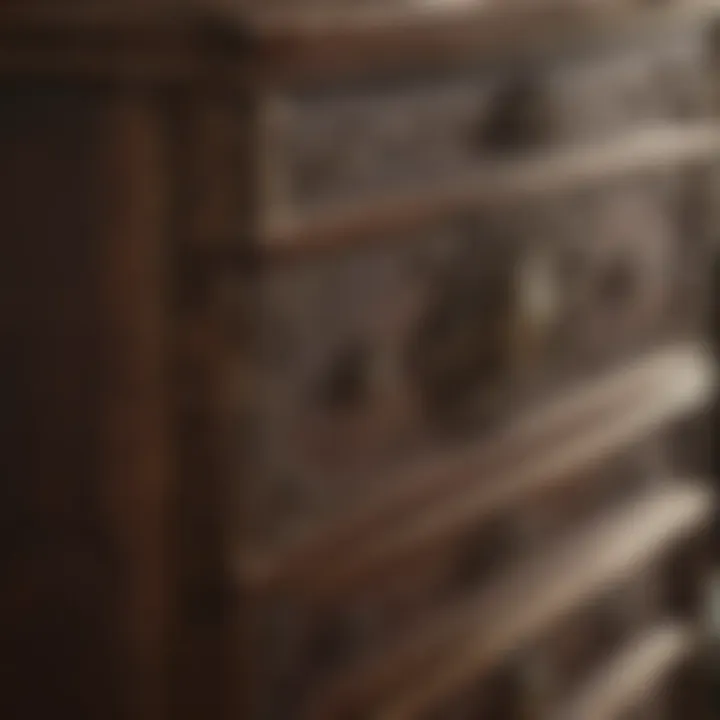 Close-up of Shelton chest materials highlighting craftsmanship