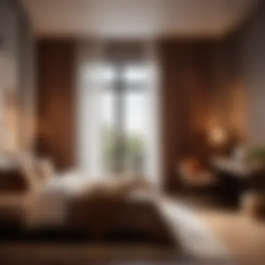 Warm and Cozy Bedroom with Short Blackout Curtains Cozy bedroom setup with short blackout curtains