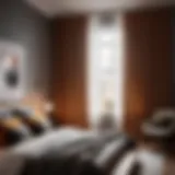 Sleek Modern Bedroom with Short Blackout Curtains Modern bedroom with short blackout curtains
