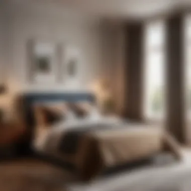 Chic and Stylish Bedroom with Short Blackout Curtains Stylish short blackout curtains in a bedroom