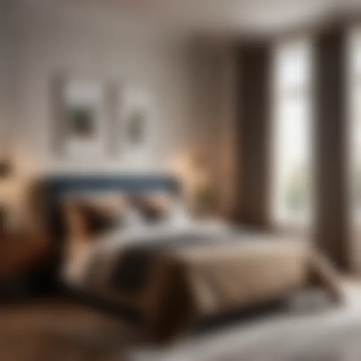 Chic and Stylish Bedroom with Short Blackout Curtains Stylish short blackout curtains in a bedroom