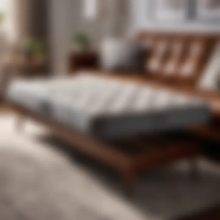 Space-Saving Design Compact and stylish short queen futon mattress for small spaces