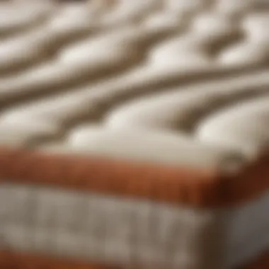 Craftsmanship Detail Close-up of high-quality materials used in short queen futon mattress