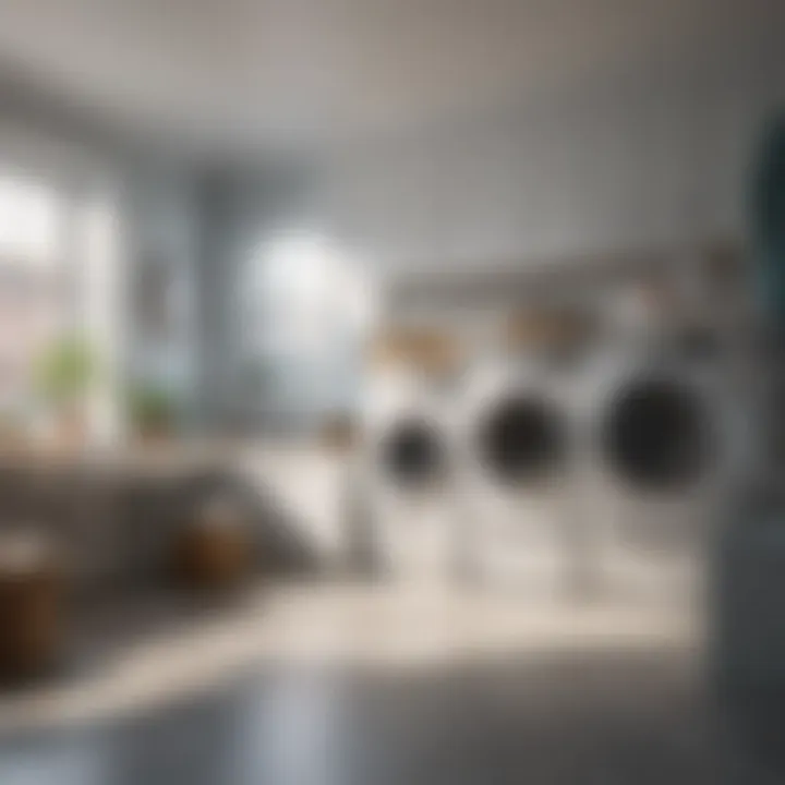 A modern, efficient laundry room showcasing innovative equipment