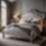 Elegant Silver Bedframe Luxurious Silver Glam Bedframe