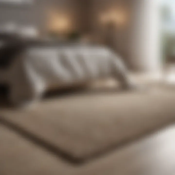 Minimalist bedroom rug in natural fiber