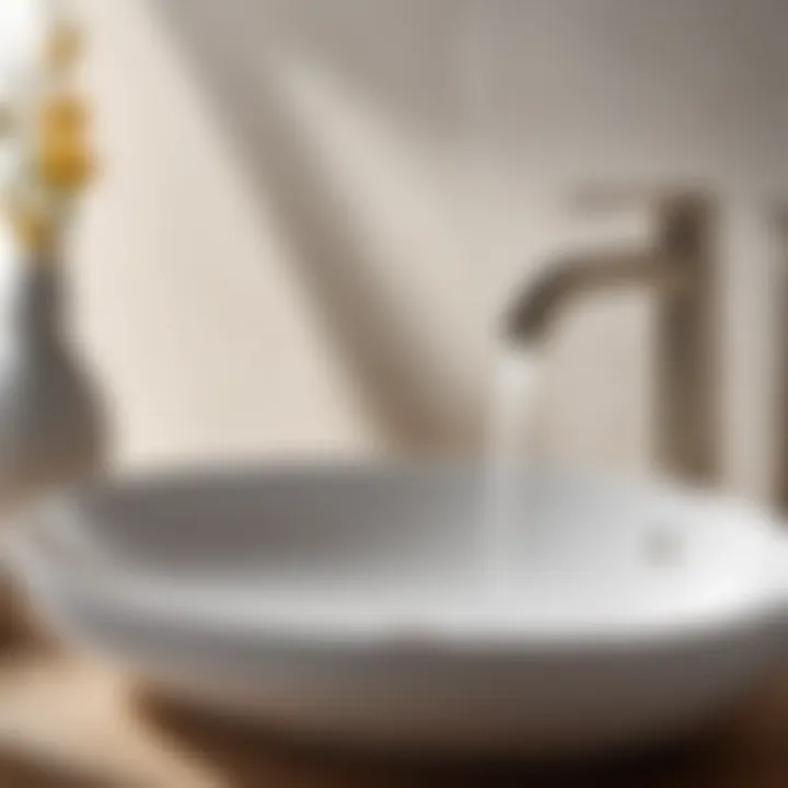 Comparison between different types of sink residue including the white oval drop