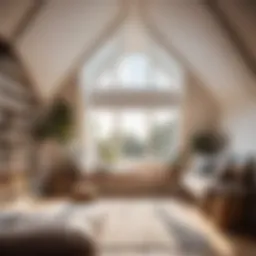 Skylight bedroom showcasing cozy reading nook
