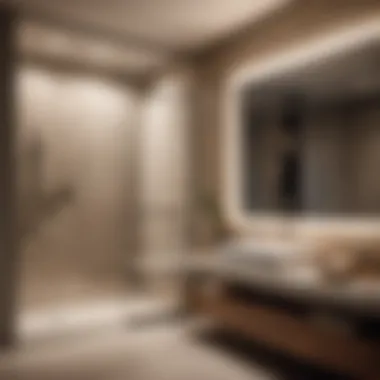 Sleek Bathroom Interior with Sliding Door