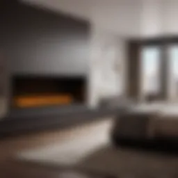 Sleek Bedroom Design with Electric Fireplace