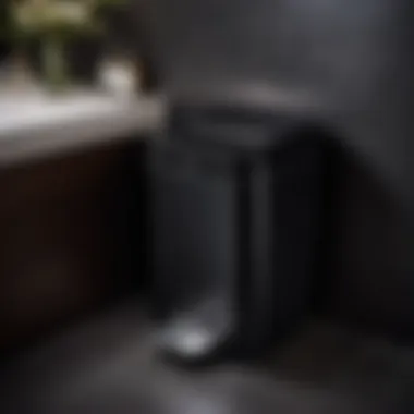 Elegance in Motion - Pedal Operated Design Sleek Black Bathroom Garbage Bin with Pedal