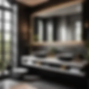 Monochrome Chic: BTS-inspired Sleek Bathroom Set Sleek black and white BTS-inspired bathroom set